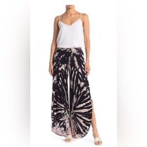 Young, Fabulous & BrokeTie Dye Flowy Pants Black/Beige-light Pink Size M